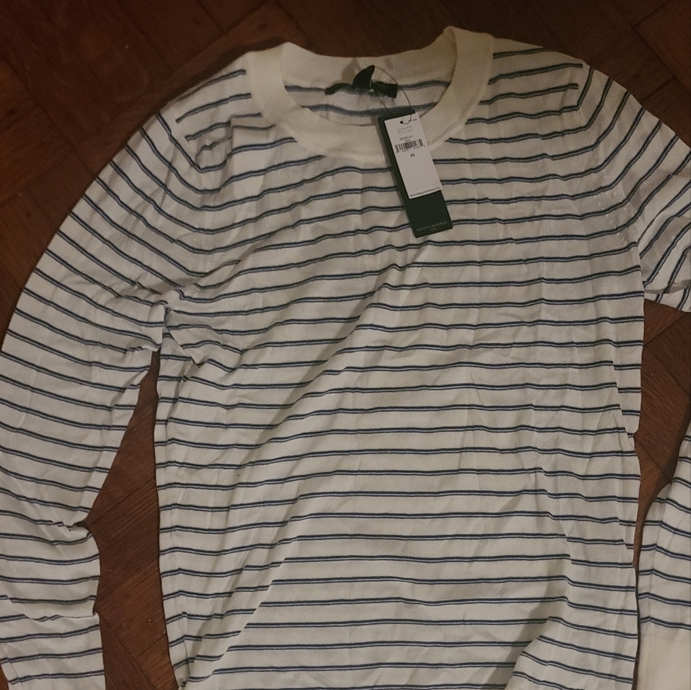 XS NEW W TAGS BANANA REPUBLIC SWEATER JERSEY STRIPED - Picture 1 of 6